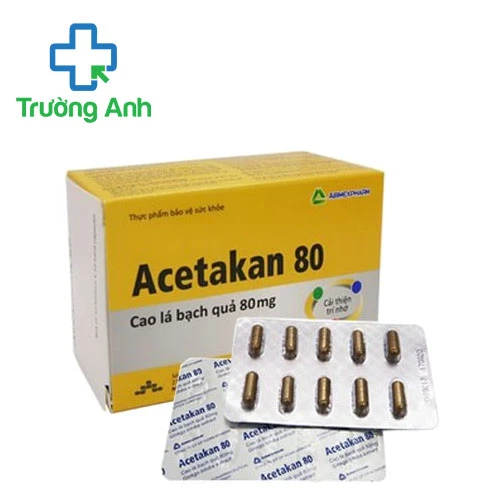 Acetakan 80 (viên nang) - Hỗ trợ phòng ngừa tổn thương não sau tai biến
