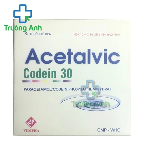 Acetalvic codein 30 - Thuốc điều trị giảm đau, hạ sốt của Vidipha