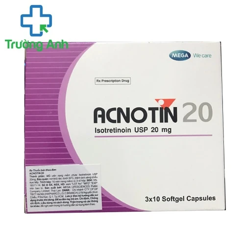 Acnotin 20 - thuốc điều trị mụn trứng cá nặng hiệu quả của Thái  Lan