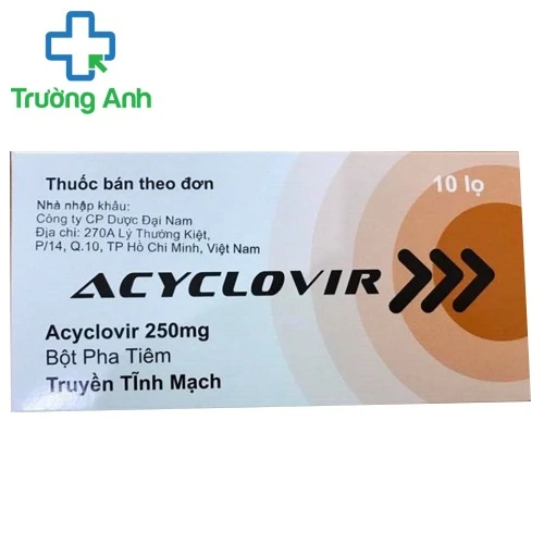 Acyclovir 250mg Kievmedpreparat (tiêm) - Thuốc điều trị nhiễm các loại virus hiệu quả của Ukraina