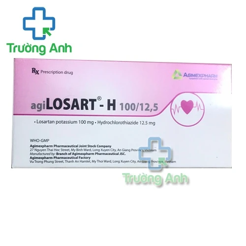 Agilosart-H 100/12,5 Agimexpharm - Thuốc điều trị tăng huyết áp hiệu quả