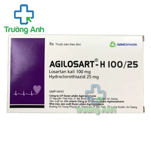 Agilosart-H 100/25 - Thuốc điều trị tăng huyết áp vô căn hiệu quả của Agimexpharm
