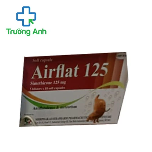 Airflat 125 Mebiphar - Thuốc điều trị chướng bụng đầy hơi