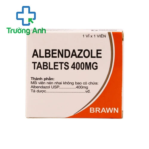 Albendazole Tablets 400mg Brawn - Thuốc chống giun sán phổ rộng hiệu quả