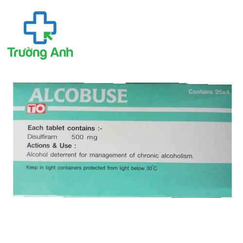 Alcobuse (Disulfiram 500mg) - Thuốc điều trị cai rượu hiệu quả của Thái Lan