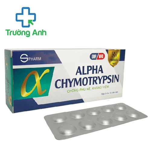 Alpha chymotrypsin 4.2mg S.Pharm (50 viên) - Thuốc điều trị phù nề hiệu quả