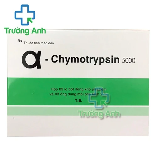 Alpha-Chymotrypsin 5000 (α-Chymotrypsin) Bidiphar - Thuốc chống phù nề sau chấn thương hiệu quả