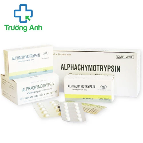 Alphachymotrypsin 4200USP Mebiphar - Thuốc điều trị phù nề hiệu quả