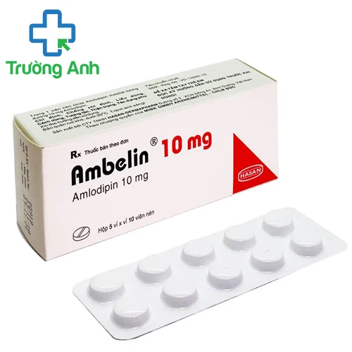 Ambelin 10mg - Thuốc điều trị tăng huyết áp, đau thắt ngực hiệu quả của Hasan-Dermapharm