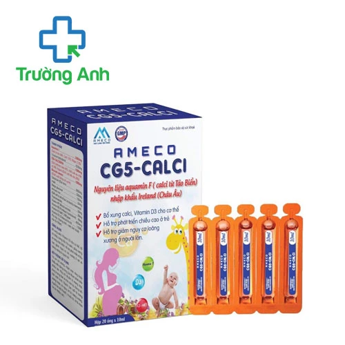 Ameco CG5-Calci Vgas (ống 10ml) - Hỗ trợ bổ sung calci và Vitamin D3 hiệu quả