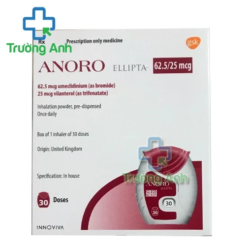 Anoro Ellipta 62.5/25mcg - Thuốc điều trị duy trì giãn phế quản