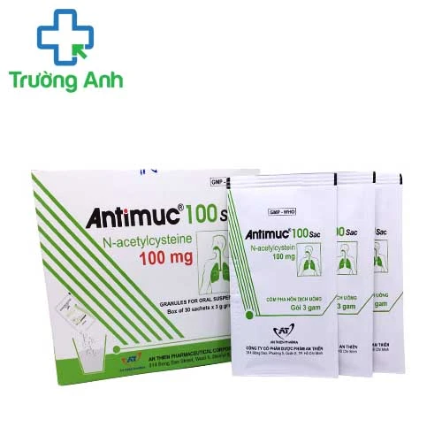 Antimuc 100 sac - Thuốc điều trị các bệnh đường hô hấp hiệu quả
