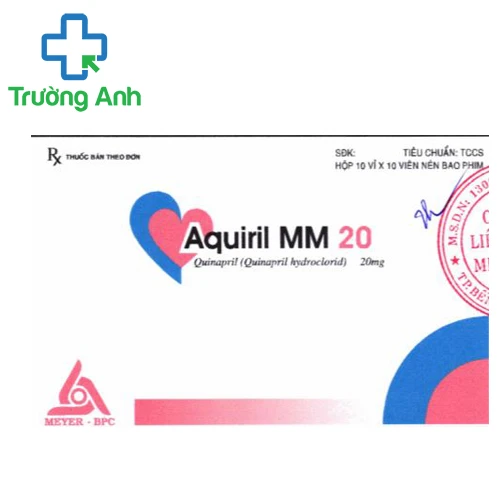 Aquiril MM 20 - Thuốc điều trị tăng huyết áp hiệu quả của Meyer