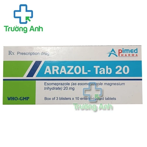 Arazol - Tab 20 - Thuốc điều trị trào ngược dạ dày thực quản hiệu quả của Apimed