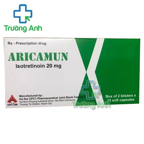 Aricamun 20mg CPC1HN - Viên uống điều trị mụn trứng cá hiệu quả