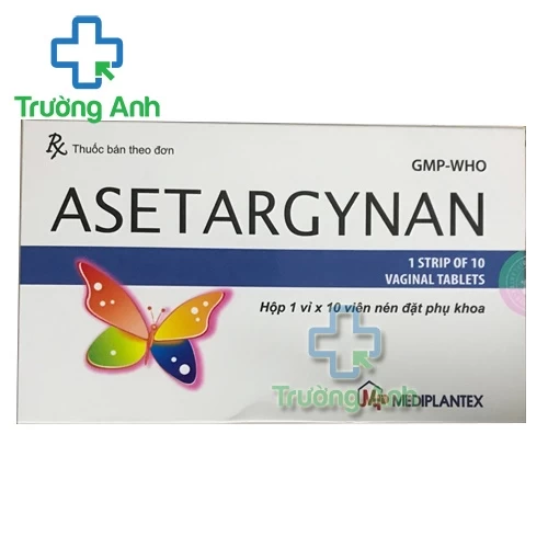 Asetargynan Mediplantex - Viên đặt điều trị viêm nhiễm âm đạo hiệu quả