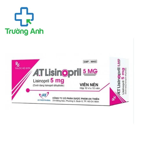 A.T Lisinopril 5 mg - Thuốc điều trị tăng huyết áp hiệu quả
