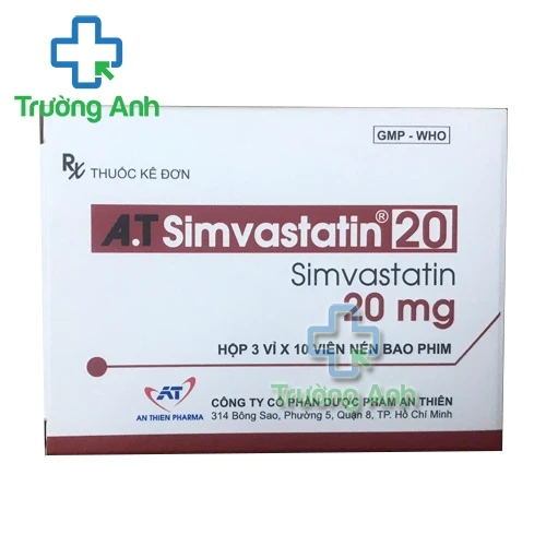 A.T Simvastatin 20mg - Thuốc điều trị tăng Cholesterol máu
