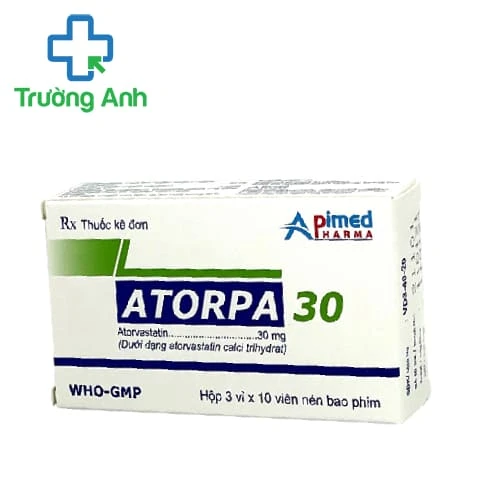 Atorpa 30 Apimed - Thuốc điều trị tăng cholesterol má