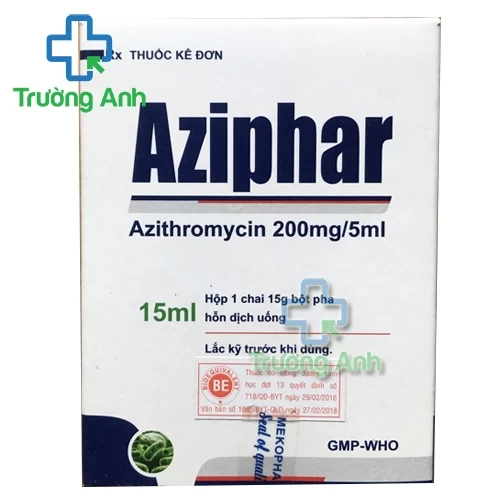 Aziphar chai 15g - Thuốc kháng sinh điều trị nhiễm khuẩn của Mekophar