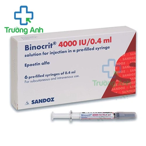 Binocrit 4000IU/0,4ml Sandoz - Thuốc điều trị thiếu máu hiệu quả