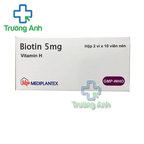 Biotin 5mg Mediplantex - Thuốc điều trị thiếu biotin hiệu quả