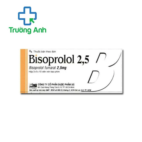 Bisoprolol 2,5 F.T.Pharma - Thuốc điều trị tăng huyết áp hiệu quả