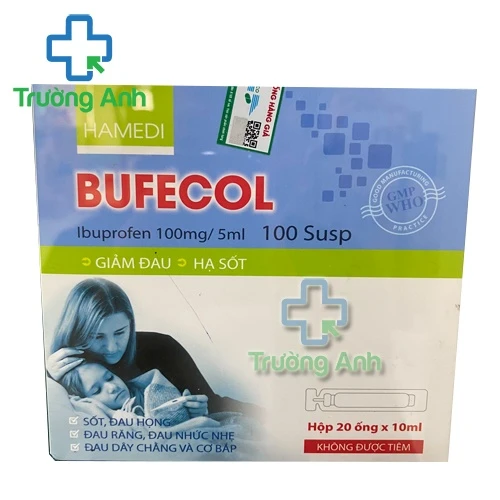 Bufecol 100 Susp - Thuốc giảm đau hạ sốt chống viêm của Hamedi
