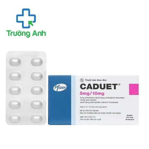 Caduet 5mg/10mg Pfizer - Thuốc điều trị tăng huyết áp hiệu quả