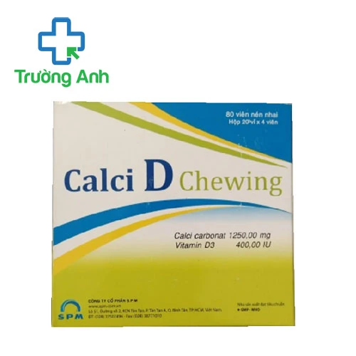 Calci D chewing SPM - Thuốc phòng và điều trị loãng xương hiệu quả