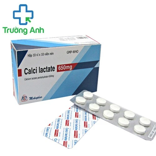 Calci lactate 650mg - Giúp bổ sung calcium hiệu quả của Mekophar