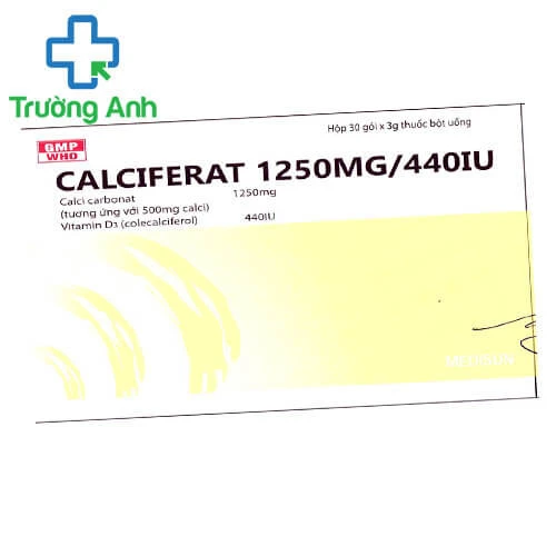 CALCIFERAT 1250 MG/440IU -  Bổ sung calci, Vitamin D của Medisun