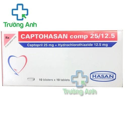 Captohasan comp 25/12.5 - Thuốc điều trị cao huyết áp hiệu quả