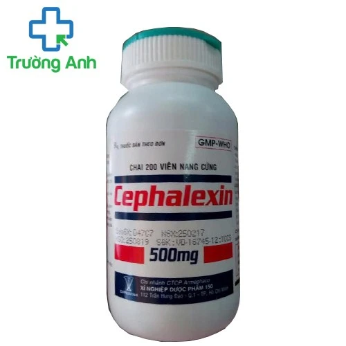 Cephalexin 500mg Armephaco - Thuốc điều trị nhiễm khuẩn đường hô hấp hiệu quả