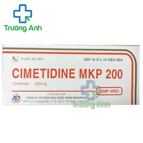 Cimetidine MKP 200mg - Thuốc điều trị viêm loét dạ dày, tá tràng hiệu quả