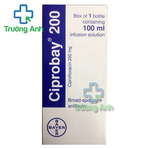 Ciprobay 200mg - Dịch truyền nhiễm trùng đường hô hấp hiệu quả của Đức