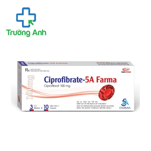 Ciprofibrate-5a Farma 100mg - Thuốc điều trị tăng lipid máu hiệu quả