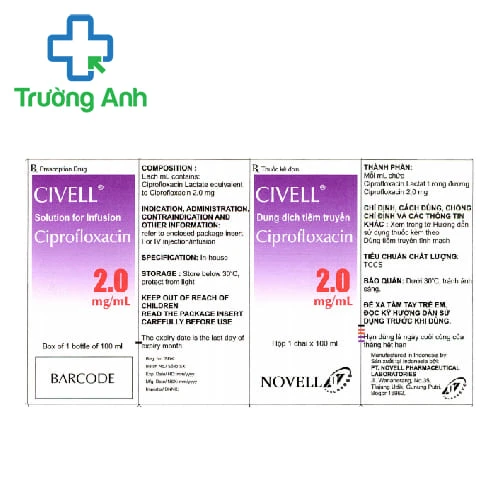 Civell 2mg/l Infusion PT. Novell - Thuốc điều trị nhiễm khuẩn