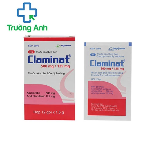 Claminat 500mg/125mg - Thuốc điều trị nhiễm khuẩn của Imexpharm