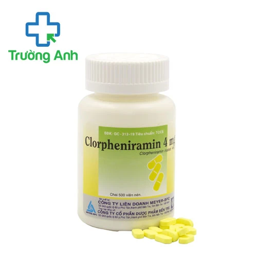 Clorpheniramin 4mg Meyer (lọ 500 viên) - Thuốc điều trị dị ứng hiệu quả