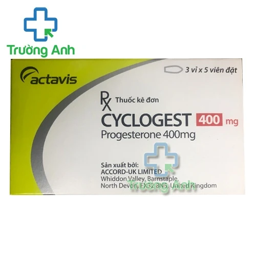 Cyclogest 400mg - Thuốc điều trị rối loạn tiền kinh hiệu quả của Actavis