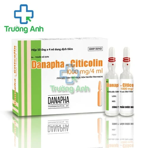 Danapha-Citicolin 1000mg/4ml - Thuốc điều trị bệnh não cấp tính hiệu quả