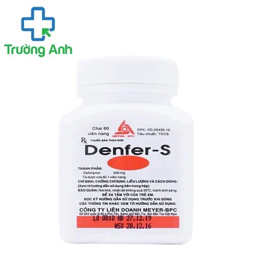 Denfer-S - Thuốc điều trị thừa sắt hiệu quả của Meyer-BP
