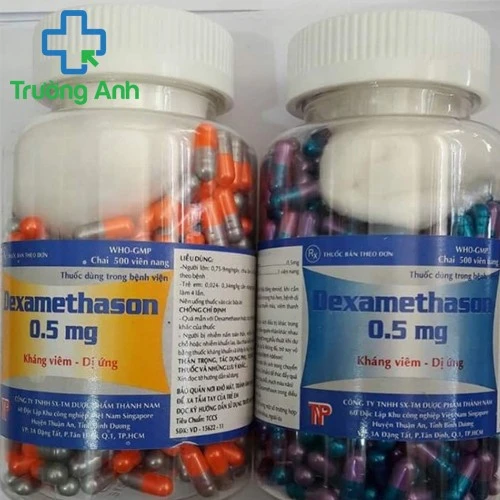 Dexamethasone 0.5g Thành Nam (viên nang) - Thuốc giảm đau, hạ sốt, kháng viêm