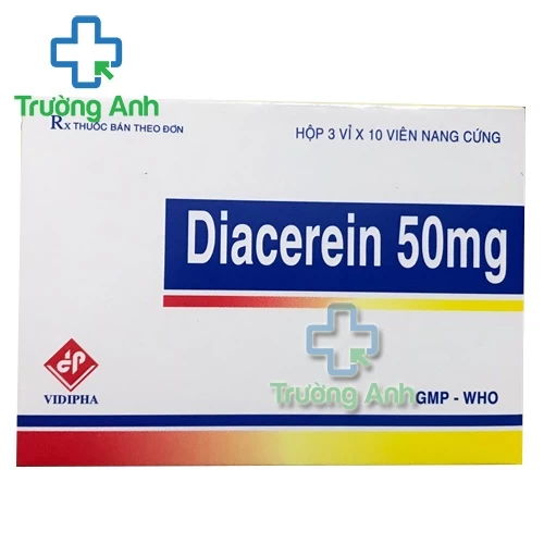 Diacerein 50mg Vidipha - Thuốc điều trị thoái hoá khớp, viêm xương khớp hiệu quả