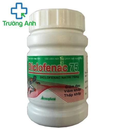Diclofenac 75mg Vacopharm (lọ 100 viên) - Thuốc giảm đau viêm khớp, thấp khớp