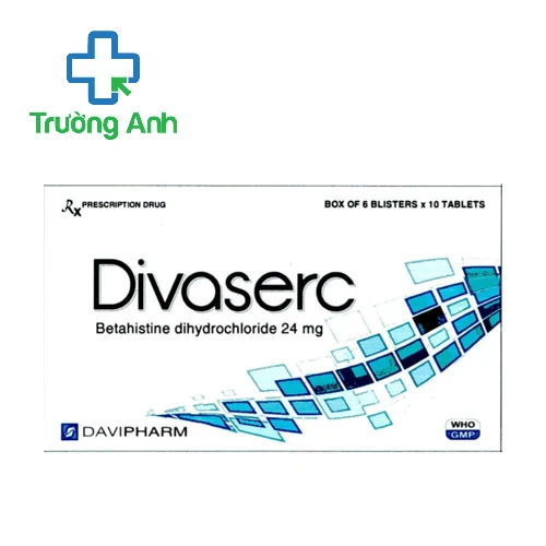 Divaserc 24mg - Thuốc điều trị chóng mặt, nhức đầu ,ù tai hiệu quả của Davipharm