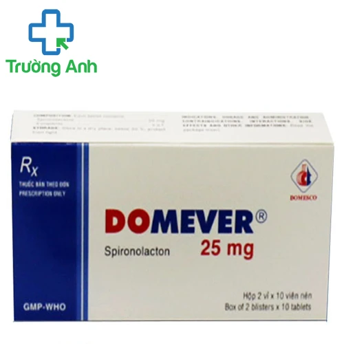 Domever 25mg Domesco - Thuốc lợi tiểu và điều trị tăng huyết áp hiệu quả