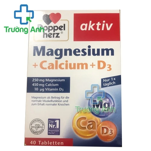 Doppelherz Magnesium+Calcium+D3 - Hỗ trợ bổ sung canxi, megie và vitamin D3 hiệu quả