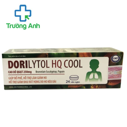 Dorilytol HQ Cool Viheco - Hỗ trợ giảm ho, giảm đau rát họng hiệu quả